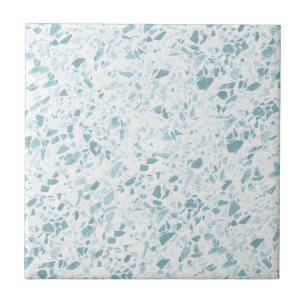 Oceanic Blue Terrazzo Print Fliese