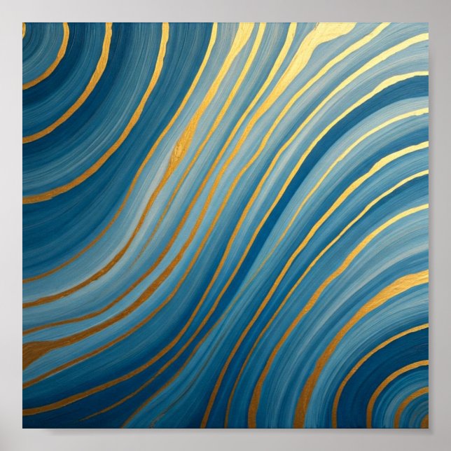 "Oceanic Gold Flow Poster (Vorne)