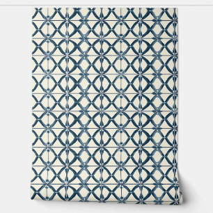 Oceanic Interlace Petite - Marine, Beige - Küste Tapete