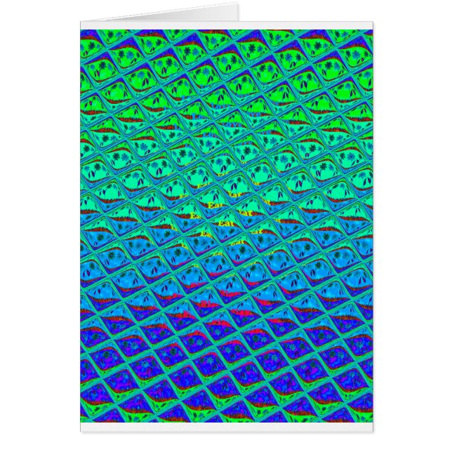 Oceanic Mermaid Print: Cyan Pattern Art Design (Vorne)