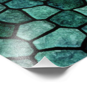 Oceanic Mosaic Crust Textur Abstraktes Muster Fotodruck