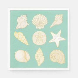 oceanic seashell nautical napkins serviette