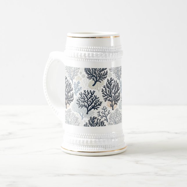 Oceanic Vibes Botanical Corals Bierglas (Vorderseite Links)