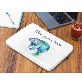 Oceanic Whisper Manatee, custom Laptopschutzhülle