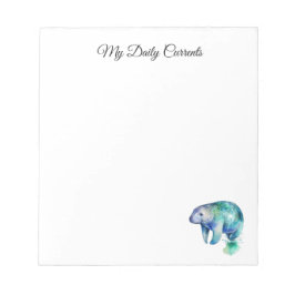 Oceanic Whisper Manatee, custom Notizblock
