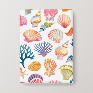 OceanModern Tropical Plant Print – Pink and Green Button