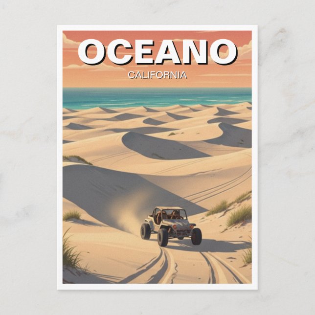 Oceano Sand Dunes California Postkarte (Vorderseite)