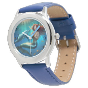 "Ocean's Dance: Eine Meerjungfrau und Delphinfahrt Armbanduhr