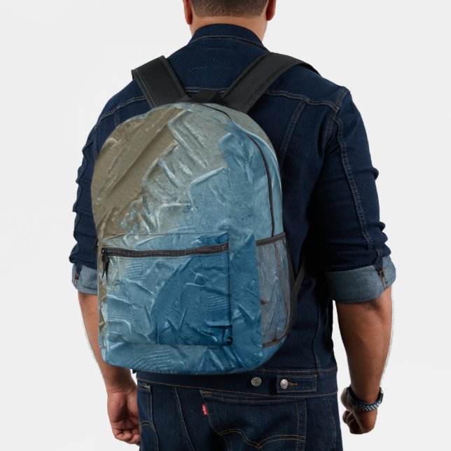 Ocean's Edge: Ein digitales Bild der Ruhe Bedruckter Rucksack (Insitu (Modell))