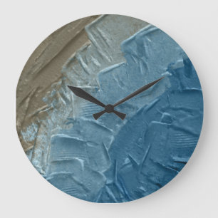 Ocean's Edge: Ein digitales Bild der Ruhe Große Wanduhr
