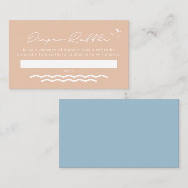 OCEANSIDE Beach Tropical Baby Diaper Raffekarte Platzkarte (Vorne/Hinten)