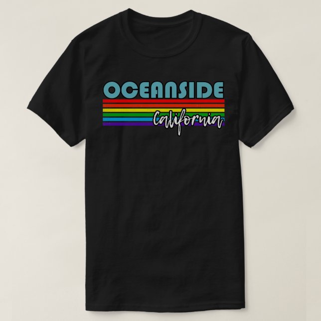 Oceanside California Pride Oceanside LGBT Geschenk T-Shirt (Design vorne)