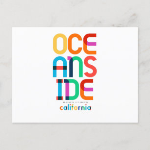 Oceanside Kalifornien Mitte des Jahrhunderts, Pop- Postkarte