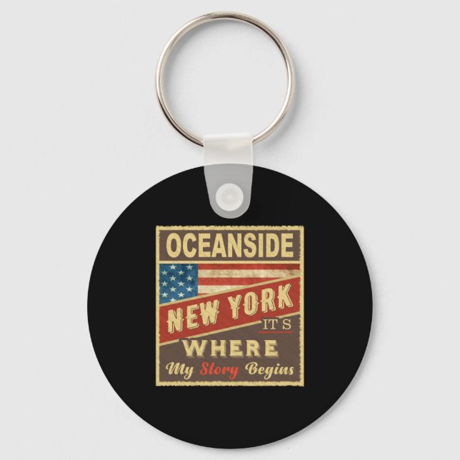 Oceanside Ny Its Where My Story Begins _1  Schlüsselanhänger (Vorderseite)