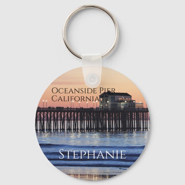 Oceanside Pier California Personalisiert Schlüsselanhänger (Vorderseite)