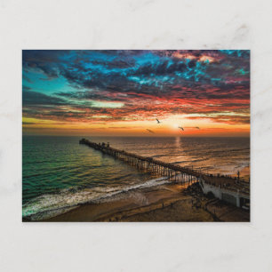 Oceanside Sunset Postkarte