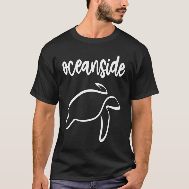 OCEANSIDE TURTLE Tierfütterung Ozeane Natur T-Shirt (Vorderseite)
