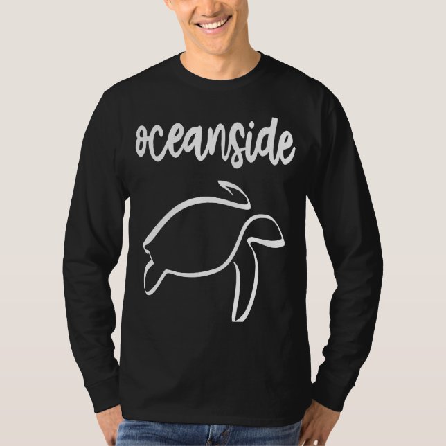 OCEANSIDE TURTLE Tierfütterung Ozeane Natur T-Shirt (Vorderseite)