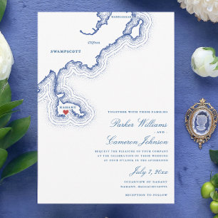 Oceanview von Nahant Hochzeit Nahant Karte Hochzei