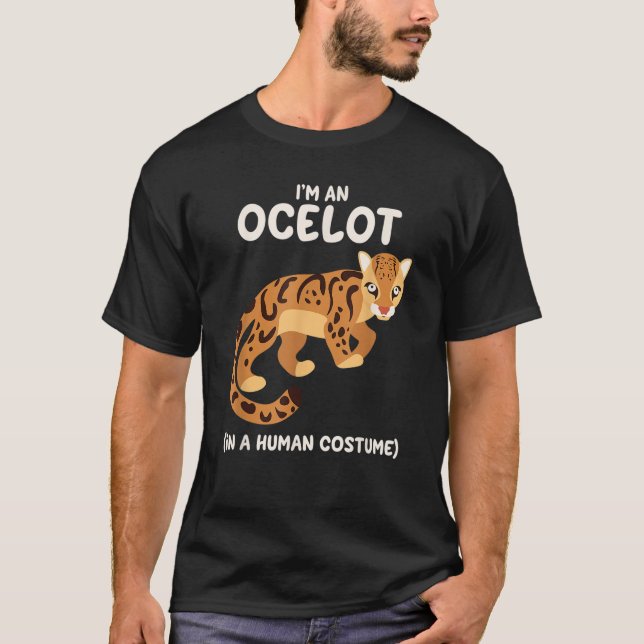 Ocelot Costume Shirt Funny Niedliche Gabe Hallowee (Vorderseite)