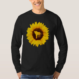Ocelot für Frauen Wildcat Animal Sunflower T-Shirt