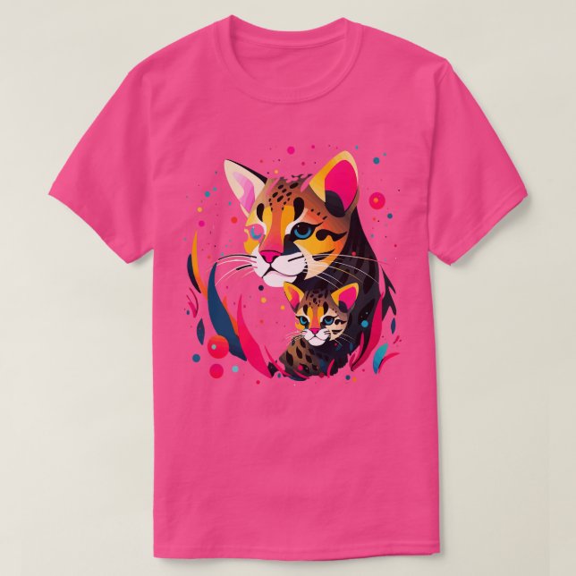 Ocelot Muttertag T-Shirt (Design vorne)