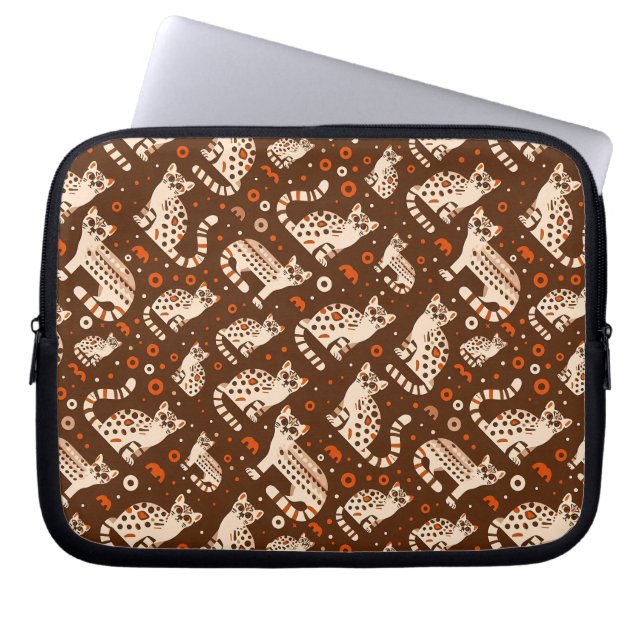 Ocelot Pattern Laptopschutzhülle (Vorderseite)