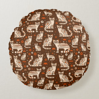 Ocelot Pattern Rundes Kissen