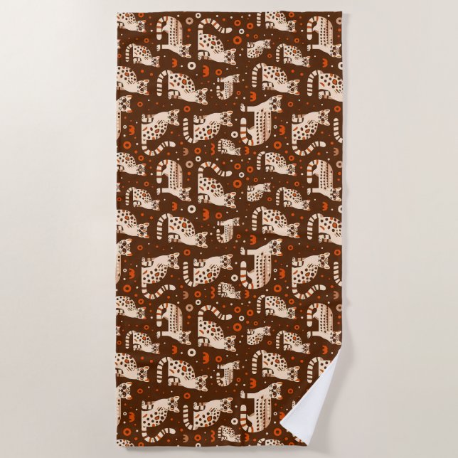 Ocelot Pattern Strandtuch (Vorderseite)
