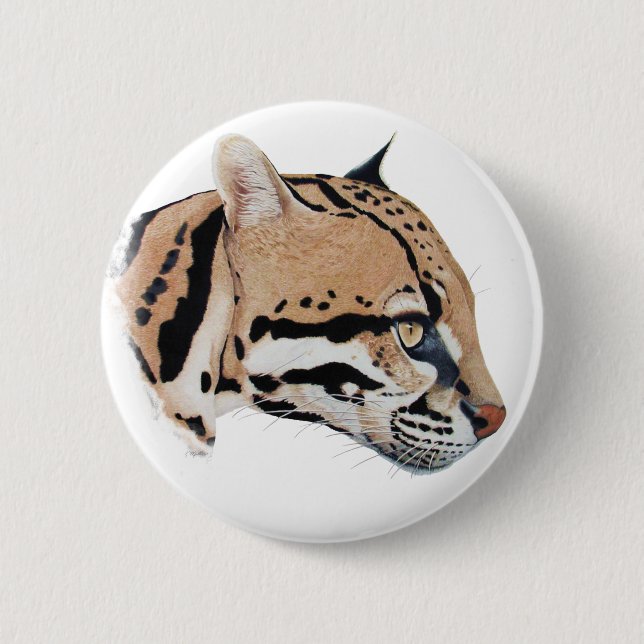 Ocelot Portrait Button (Vorderseite)