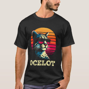 Ocelot Retro Sonnenuntergang - Vintage Ocelot Jagu T-Shirt
