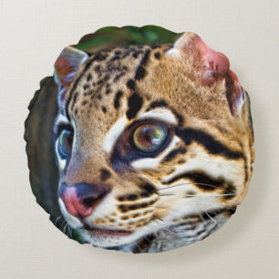 Ocelot - Wild Mini Jaguar Rundes Kissen
