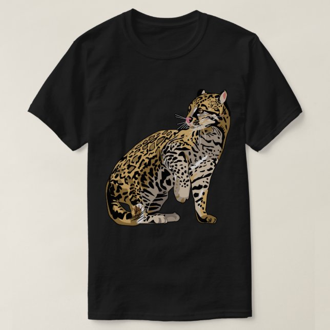 Ocelot-wilde Katzen-wilde Leben-T-Shirts T-Shirt (Design vorne)