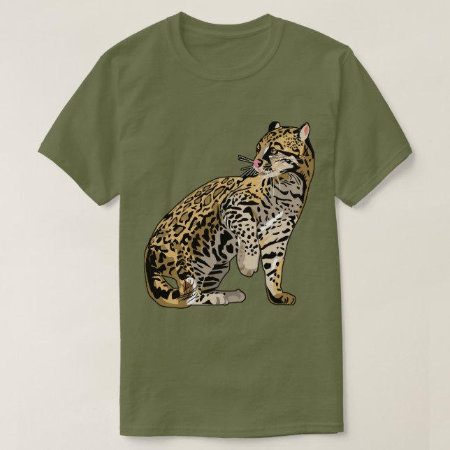 Ocelot-wilde Katzen-wilde Leben-T-Shirts T-Shirt (Design vorne)