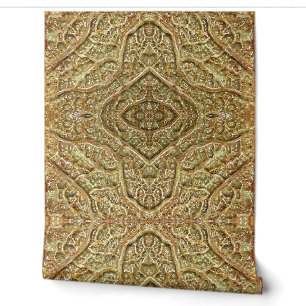 Ocher Bio abstrakte Muster Vinyl Tapete