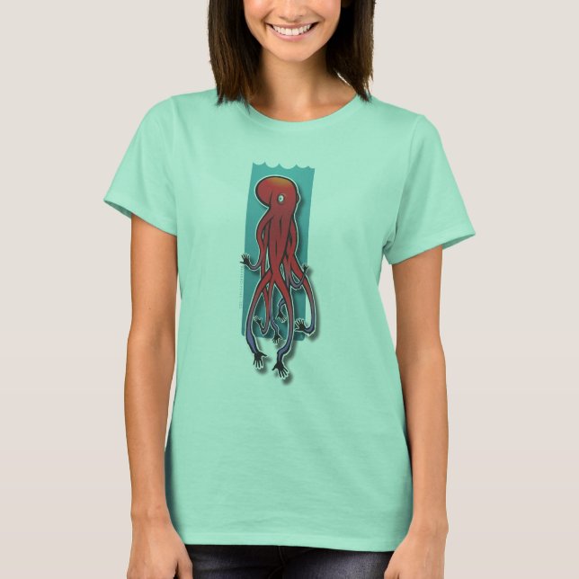 Ocho Manos White / Pink Ladys Ringer T-Shirt (Vorderseite)