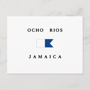 Ocho Rios Jamaica Alpha Dive Flag Postkarte