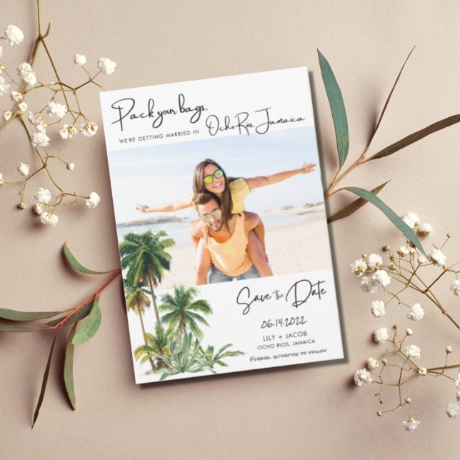 Ocho Rios, Jamaica Beach Destination Foto Wedding Save The Date (Von Creator hochgeladen)