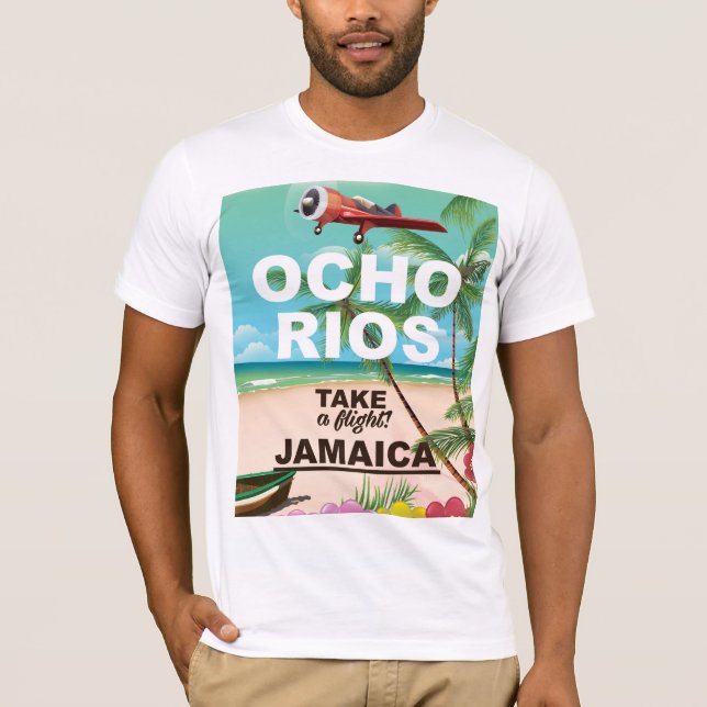 Ocho rios jamaica Reiseplakat T-Shirt (Vorderseite)