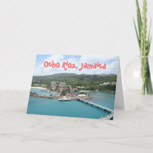 Ocho Rios, Jamaika-Gruß-Karte Karte