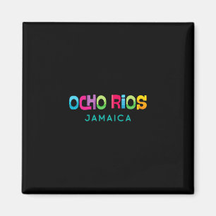 Ocho Rios Jamaika Retro-Tropisches Design  Magnet