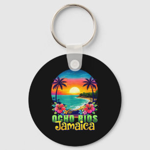 Ocho Rios Jamaika Strand tropischer Sonnenuntergan Schlüsselanhänger
