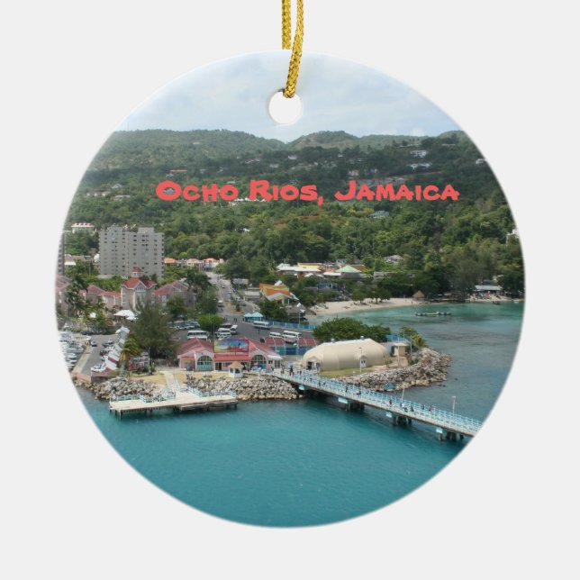 Ocho Rios, Jamaika-Verzierung Keramikornament (Vorne)