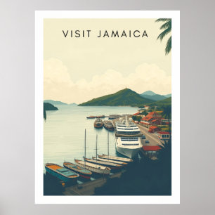 Ocho Rios, Jamaika – Vintage-Reiseillustration Poster