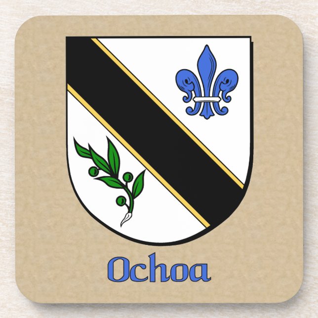 Ochoa-Familienschild Getränkeuntersetzer (Vorderseite)