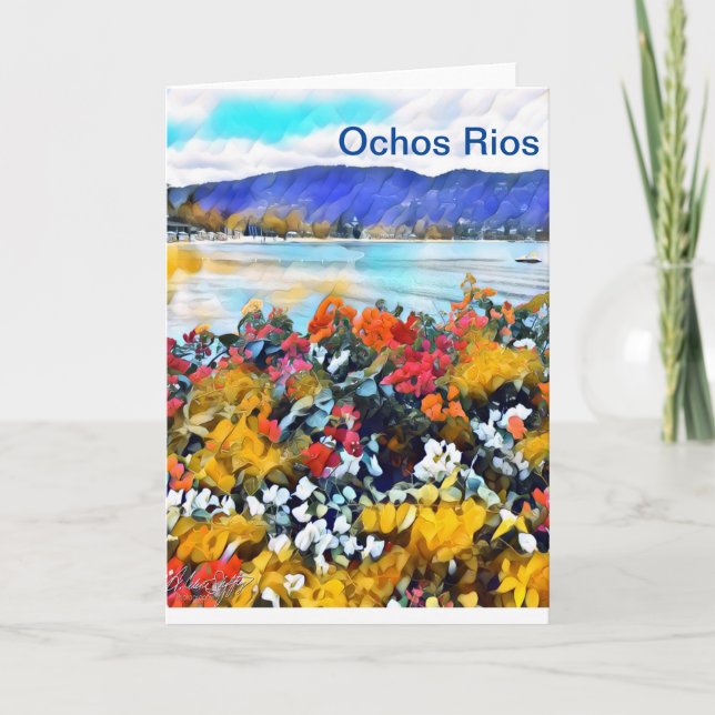 Ochos Rios Neon Pop Art Florenz Karte (Vorderseite)