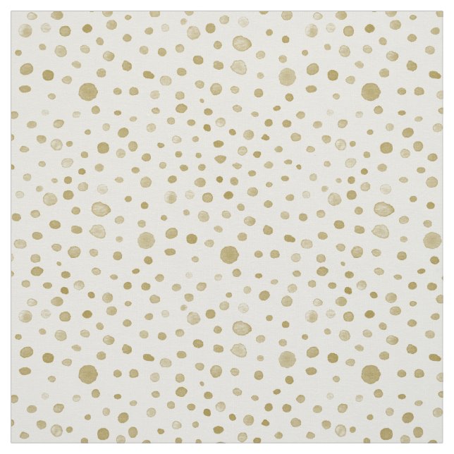 Ochre Confetti Wasserfarbe Dots Fabric Stoff (Muster)
