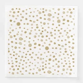 Ochre Confetti Wasserfarbe Dots Papier Napkin Serviette