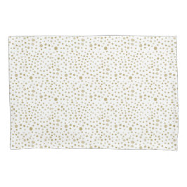 Ochre Confetti Wasserfarbe Dots Pillowcase Kissenbezug