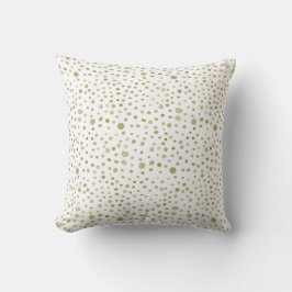 Ochre Confetti Wasserfarbe Dots Throw Kissen